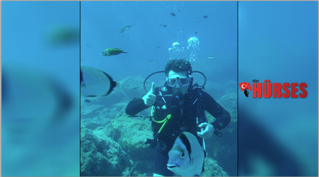 Finike'de turistlere  dalış eğitimi