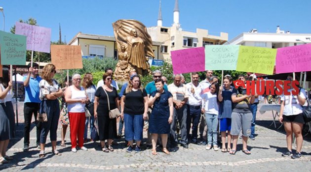 Gazipaşa'da çocuk istismarı protestosu