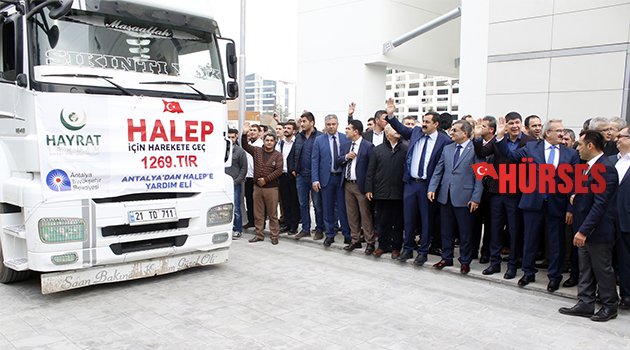 HALEP’E YARDIM TIR’LARI YOLA ÇIKTI