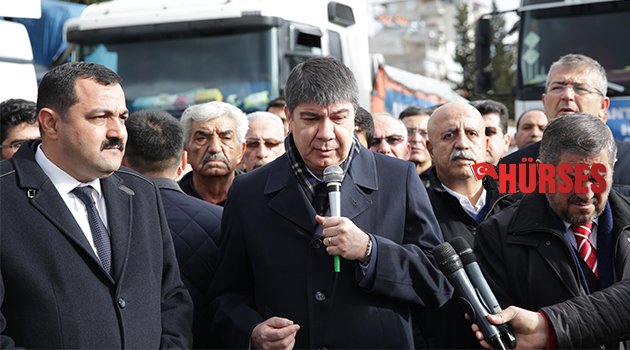 HALEP YARDIM TIRLARI YOLA ÇIKTI