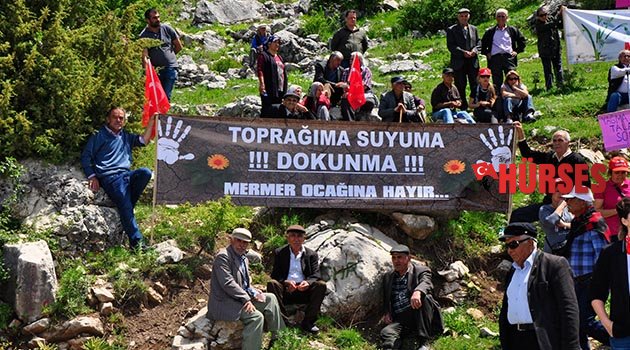 İbradı'da mermer ocağı isyanı
