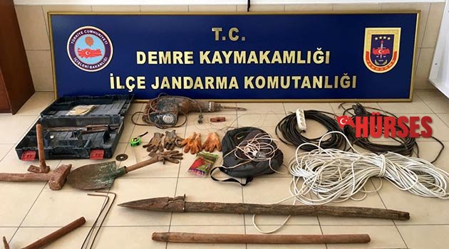 Kaçak kazıya suçüstü