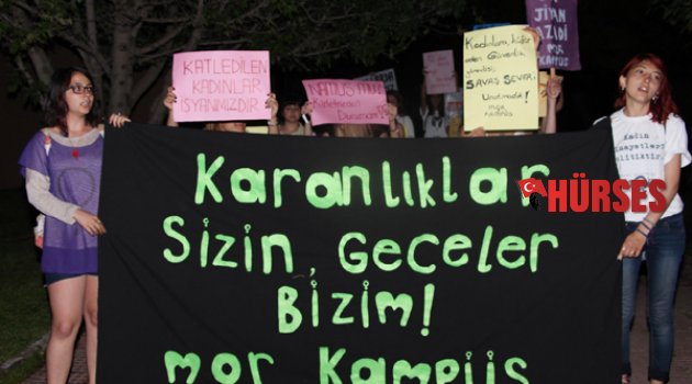 Kadına şiddet için yürüdüler