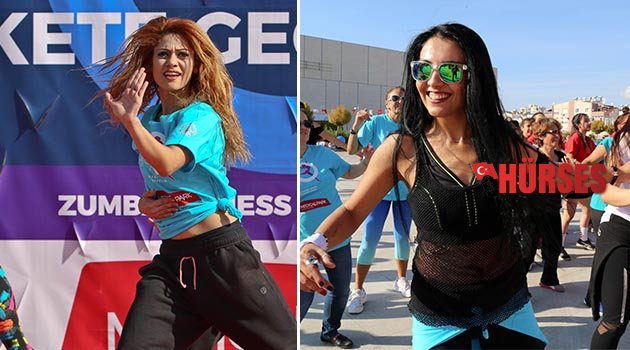 Kadınlar 'zumba' yaptı