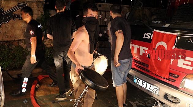 Kaleiçi’nde korkutan yangın