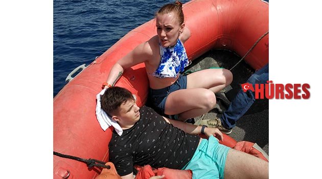 Kayalıktan düşen  turist yaralandı