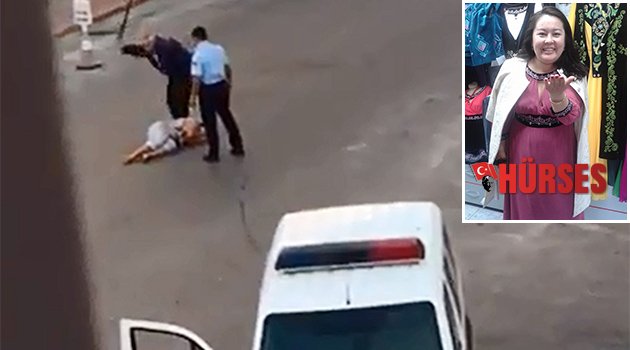 Kırgız kadını döven polis, tahliye edildi