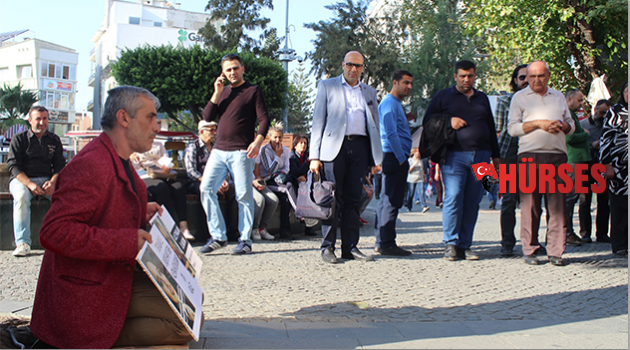 Kızı için oturma eylemi yaptı