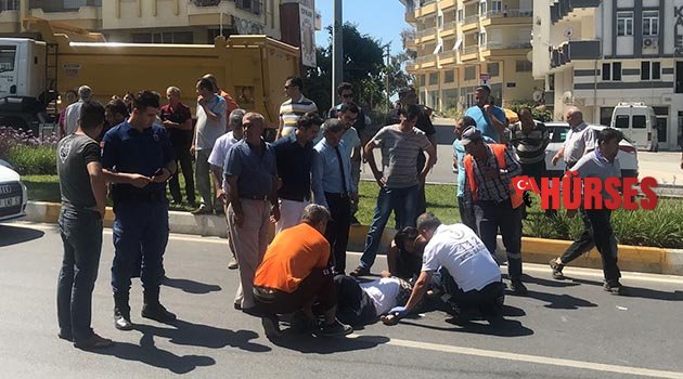 Manavgat’ta otomobil  yayaya çarptı