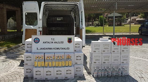 Manavgat'ta kaçak içki operasyonu