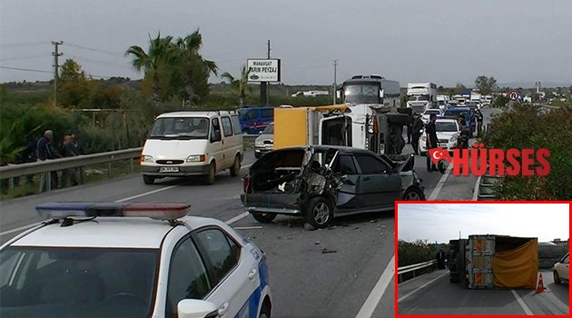Manavgat'ta kaza ucuz atlatıldı