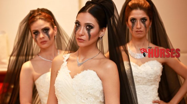 MANKENLER 'KADINA  ŞİDDETE HAYIR' DİYECEK
