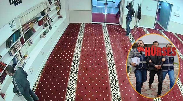 Mescit hırsızı yakalandı