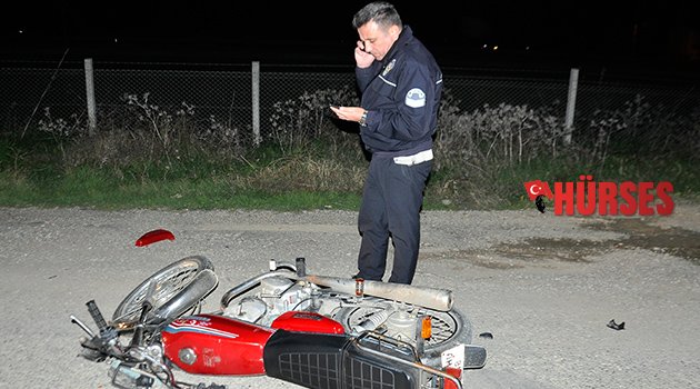 Motosikletle kaza yaptı