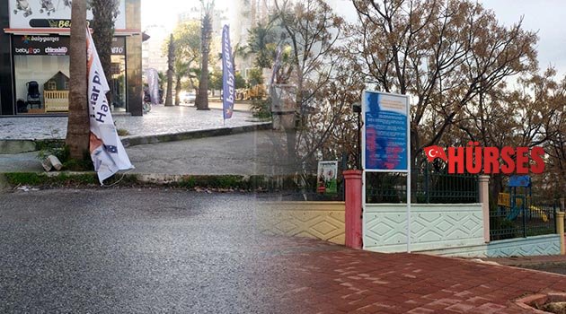 Muratpaşa Belediyesi  afişlerine saldırı