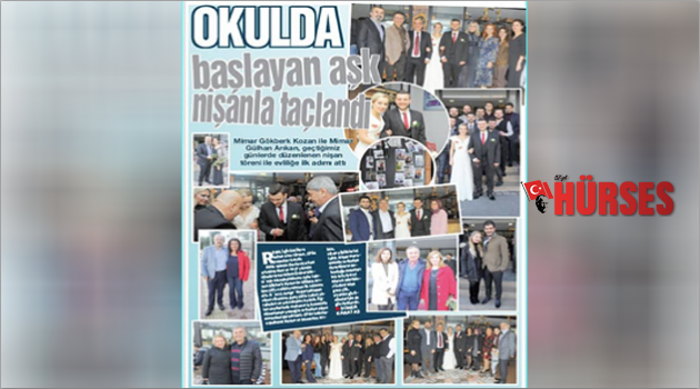 Okulda başalyan aşk nişanla taçlandı