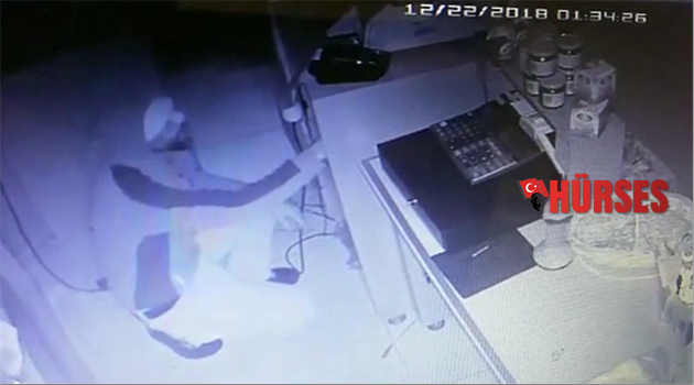 Önce karnını doyurdu sonra iş yerini soydu