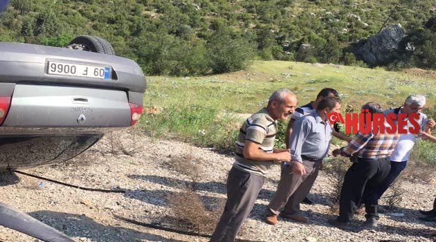 Otomobil takla attı