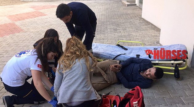 Polisi görünce atladı