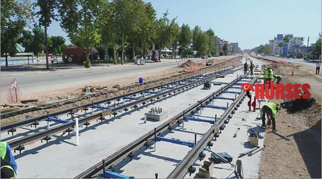 Raylar döşenmeye başlandı