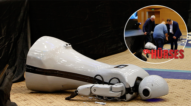 Robot sahnede kontrolden çıktı