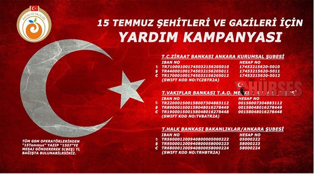 ŞEHİTLER İÇİN YARDIM KAMPANYASI