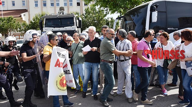 SÜRGÜN AÇIKLAMASINA  POLİS İZİN VERMEDİ