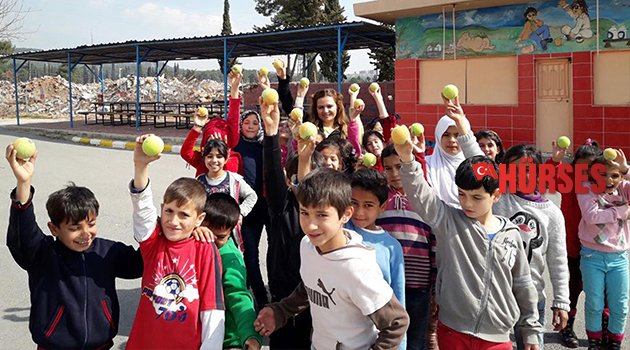 SURİYELİ ÇOCUKLARIN SPOR HEYECANI