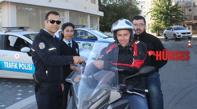 Sürücülere kask uyarısı
