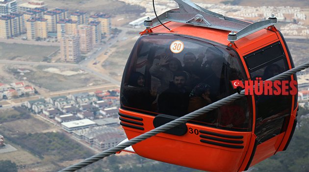 TELEFERİK İLK GÜN 3 BİN KİŞİYİ TAŞIDI