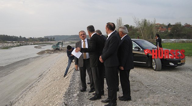 VALİ KARALOĞLU, KAŞ EŞEN ÇAYINI İNCELEDİ