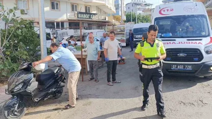 Manavgat’ta devrilen motosikletin sürücüsü yaralandı