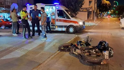 Kazada motosiklet sürücüsü yaralandı