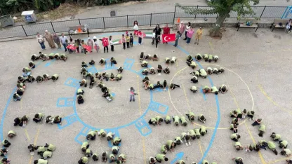 Öğrencilerden 'Özgür Gazze' mesajı