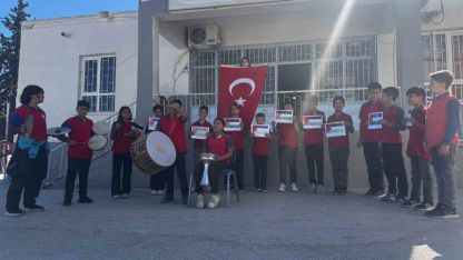 Mut’lu öğrencilerden Filistin’e destek
