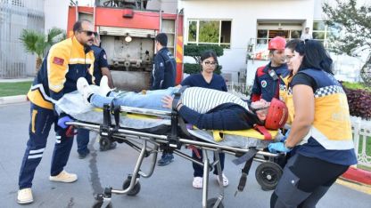 Kepez Belediyesi'nden gerçeğini aratmayan tatbikat