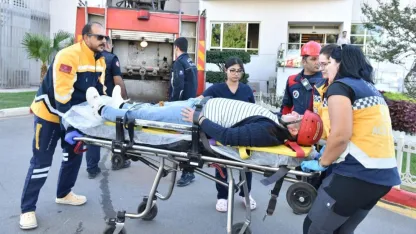 Kepez Belediyesi'nden gerçeğini aratmayan tatbikat