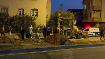 Mersin’de internet çalışması için yapılan kazı doğalgaz borusuna zarar verdi: 2 yaralı