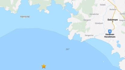 Muğla'nın Ortaca açıklarında 4.5 büyüklüğünde deprem