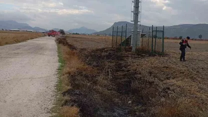 Burdur’da arazi yangını