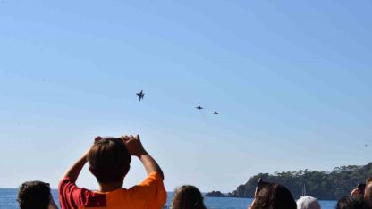 Fethiye’de Hava Oyunları Festivali’nde F-16’ların gösterisi nefesleri kesti