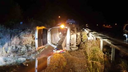 Burdur’da hafif ticari araç devrildi: 1 ölü