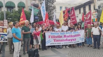 Antalya’da Sumud Filosu'na destek sürüyor
