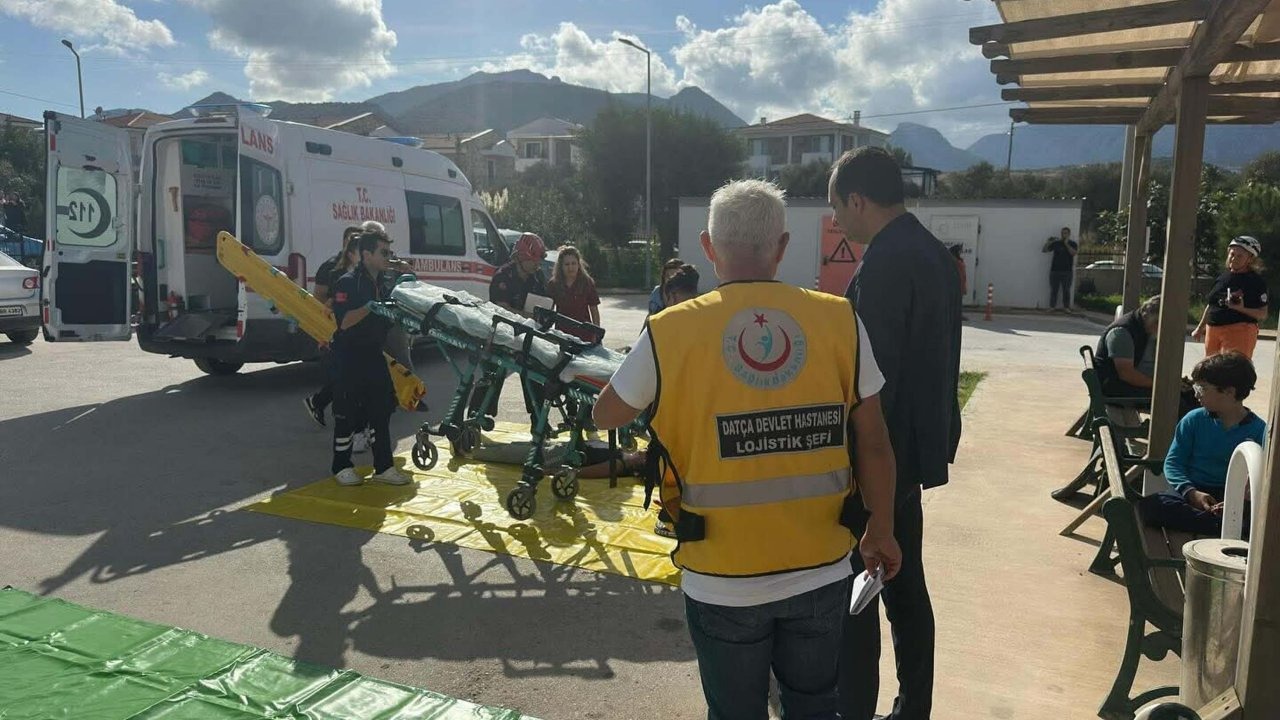 Datça Devlet Hastanesi'nde deprem ve yangın tatbikatı