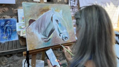 GÜSAD üyeleri, "10. Kaleiçi Old Town Festivali"nde sanat çalıştayı düzenledi