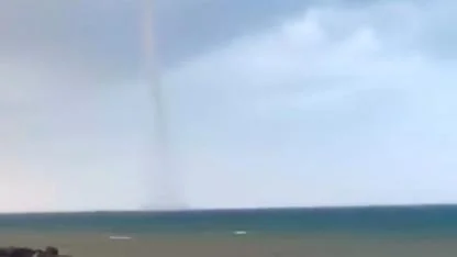 İskenderun Körfezi’nde oluşan hortum cep telefonu kamerasına yansıdı