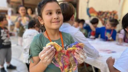 Uluslararası Kaleiçi Old Town Festivali'nde minik eller keçe sanatıyla tanıştı