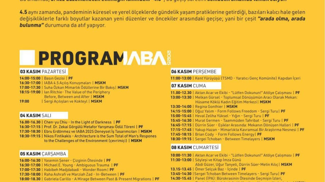 5. Uluslararası Antalya Mimarlık Bienali 3- 9 Kasım’da Kepez’de