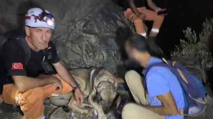 Ormalık alanda mahsur kalan vatandaş 4 saatlik çalışma sonunda kurtarıldı