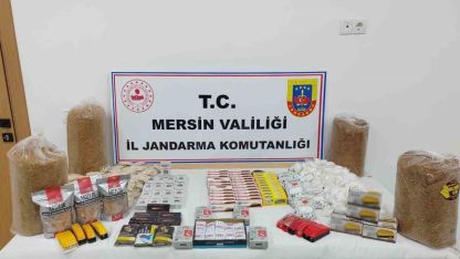 Mersin’de kaçak tütün ve 65 adet sigara sarma makinesi ele geçirildi